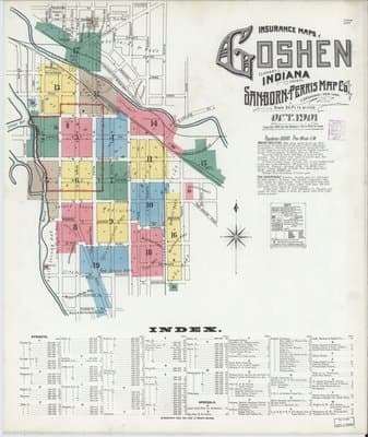 Sanborn Fire Insurance Map: Goshen, Indiana (1901)