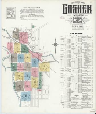 Sanborn Fire Insurance Map: Goshen, Indiana (1910)