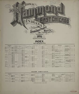 Sanborn Fire Insurance Map: Hammond, Indiana (1898)