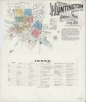 Sanborn Fire Insurance Map: Huntington, Indiana (1898)