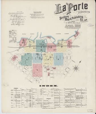 Sanborn Fire Insurance Map: La Porte, Indiana (1886)