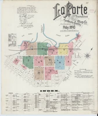 Sanborn Fire Insurance Map: La Porte, Indiana (1890)