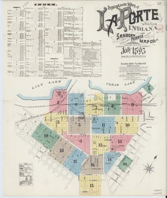 Sanborn Fire Insurance Map: La Porte, Indiana (1895)