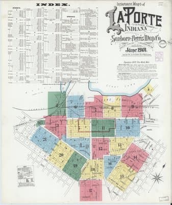 Sanborn Fire Insurance Map: La Porte, Indiana (1901)