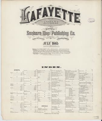 Sanborn Fire Insurance Map: Lafayette, Indiana (1885)