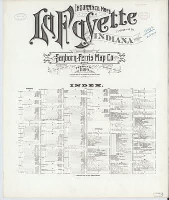 Sanborn Fire Insurance Map: Lafayette, Indiana (1899)
