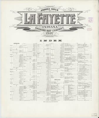 Sanborn Fire Insurance Map: Lafayette, Indiana (1907)