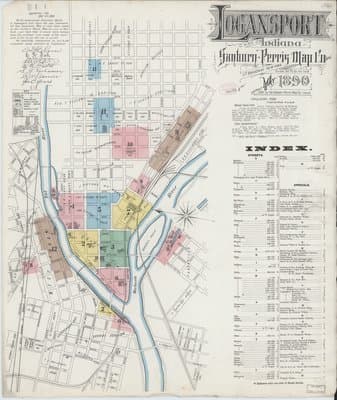 Sanborn Fire Insurance Map: Logansport, Indiana (1890)
