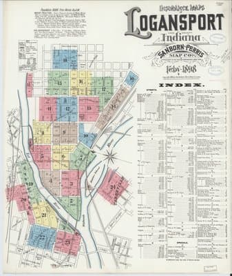 Sanborn Fire Insurance Map: Logansport, Indiana (1898)