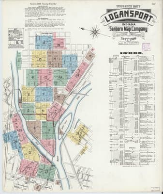 Sanborn Fire Insurance Map: Logansport, Indiana (1906)