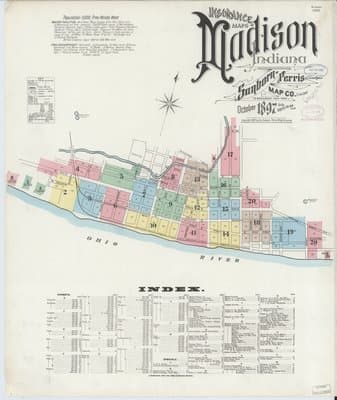 Sanborn Fire Insurance Map: Madison, Indiana (1897)