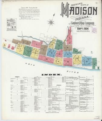 Sanborn Fire Insurance Map: Madison, Indiana (1904)
