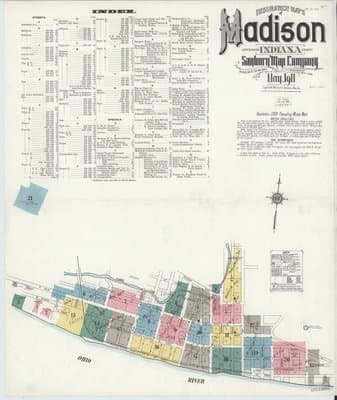 Sanborn Fire Insurance Map: Madison, Indiana (1911)