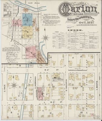 Sanborn Fire Insurance Map: Marion, Indiana (1887)