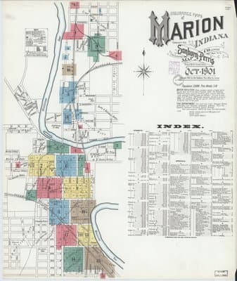 Sanborn Fire Insurance Map: Marion, Indiana (1901)