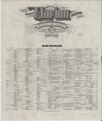 Sanborn Fire Insurance Map: Marion, Indiana (1920)
