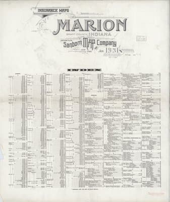 Sanborn Fire Insurance Map: Marion, Indiana (1931)