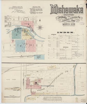 Sanborn Fire Insurance Map: Mishawaka, Indiana (1886)