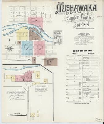 Sanborn Fire Insurance Map: Mishawaka, Indiana (1891)