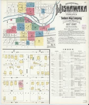 Sanborn Fire Insurance Map: Mishawaka, Indiana (1907)