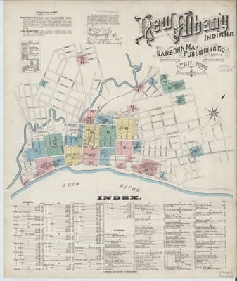Sanborn Fire Insurance Map: New Albany, Indiana (1886)