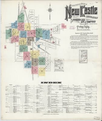 Sanborn Fire Insurance Map: New Castle, Indiana (1914)
