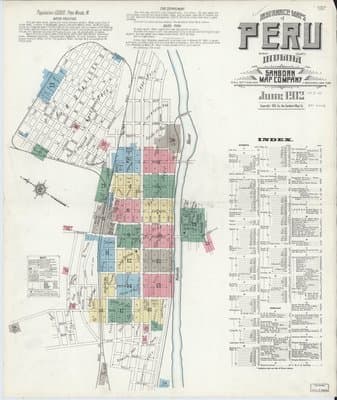 Sanborn Fire Insurance Map: Peru, Indiana (1902)