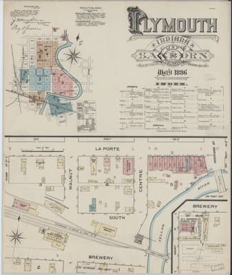 Sanborn Fire Insurance Map: Plymouth, Indiana (1886)