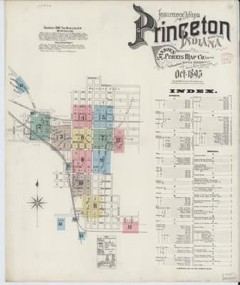 Sanborn Fire Insurance Map: Princeton, Indiana (1895)