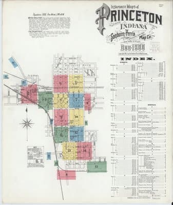 Sanborn Fire Insurance Map: Princeton, Indiana (1900)