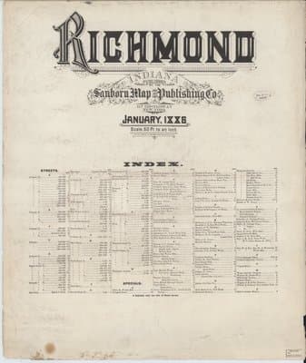 Sanborn Fire Insurance Map: Richmond, Indiana (1886)
