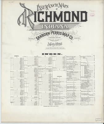 Sanborn Fire Insurance Map: Richmond, Indiana (1896)