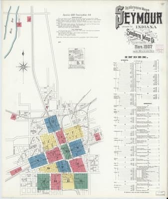 Sanborn Fire Insurance Map: Seymour, Indiana (1907)