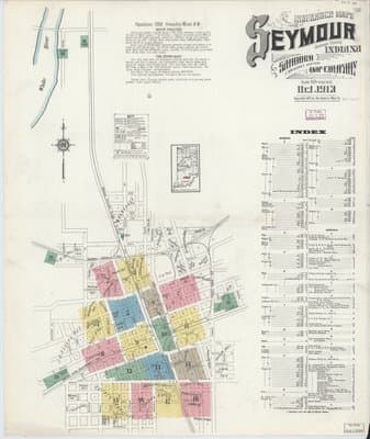 Sanborn Fire Insurance Map: Seymour, Indiana (1913)