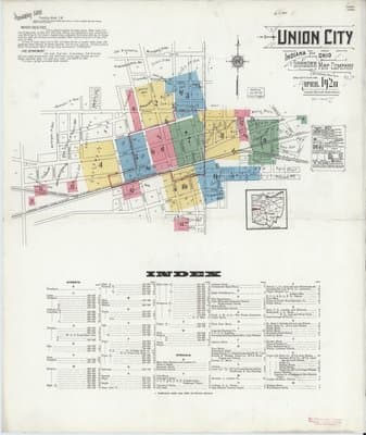 Sanborn Fire Insurance Map: Union City, Indiana (1920)