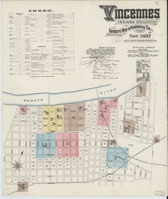 Sanborn Fire Insurance Map: Vincennes, Indiana (1887)