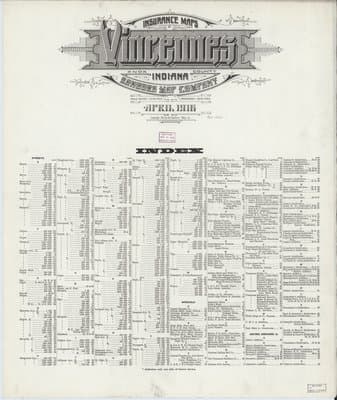Sanborn Fire Insurance Map: Vincennes, Indiana (1916)
