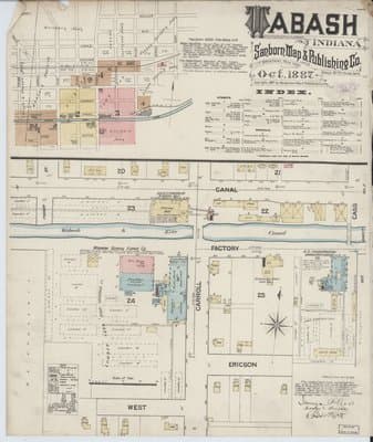 Sanborn Fire Insurance Map: Wabash, Indiana (1887)