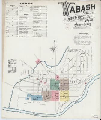 Sanborn Fire Insurance Map: Wabash, Indiana (1893)