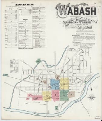 Sanborn Fire Insurance Map: Wabash, Indiana (1896)