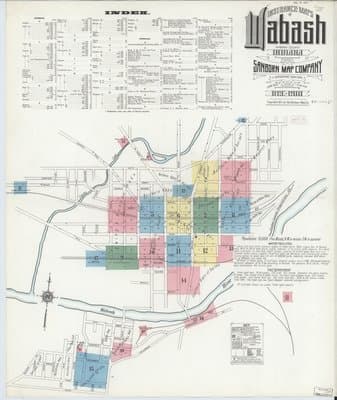 Sanborn Fire Insurance Map: Wabash, Indiana (1910)