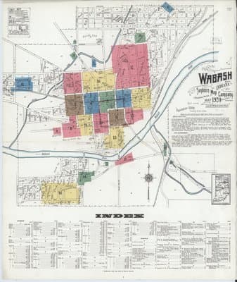Sanborn Fire Insurance Map: Wabash, Indiana (1920)