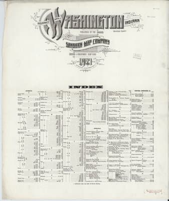 Sanborn Fire Insurance Map: Washington, Indiana (1921)
