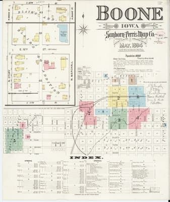 Sanborn Fire Insurance Map: Boone, Iowa (1894)