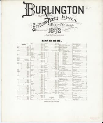 Sanborn Fire Insurance Map: Burlington, Iowa (1892)