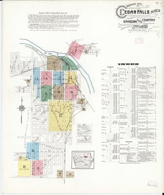 Sanborn Fire Insurance Map: Cedar Falls, Iowa (1916)