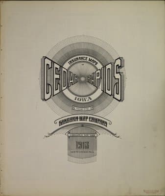 Sanborn Fire Insurance Map: Cedar Rapids, Iowa (1913)