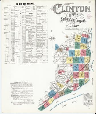 Sanborn Fire Insurance Map: Clinton, Iowa (1902)