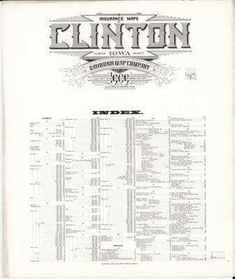 Sanborn Fire Insurance Map: Clinton, Iowa (1909)