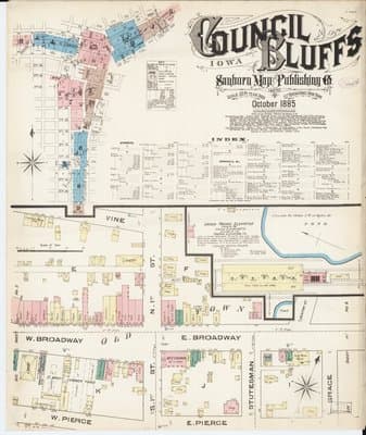 Sanborn Fire Insurance Map: Council Bluffs, Iowa (1885)